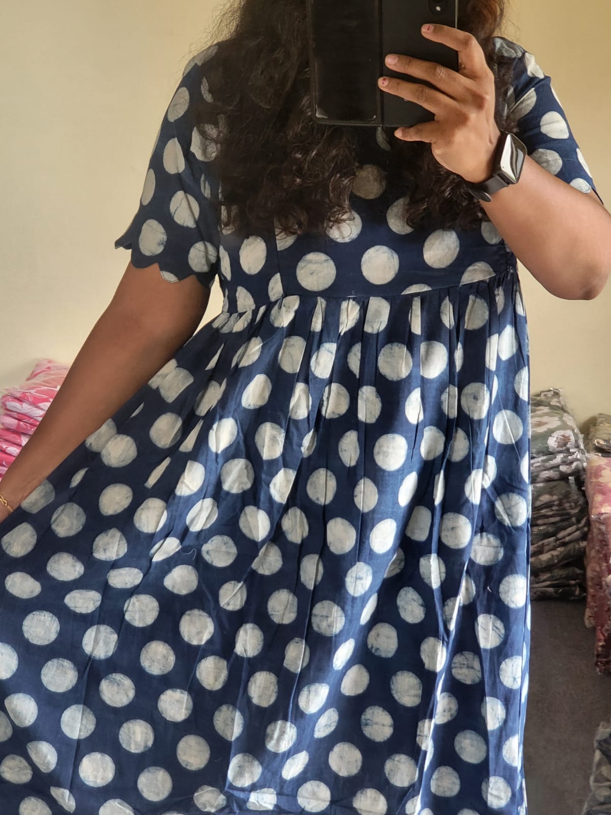 Original handblock Kalamkaari feeding anarkali