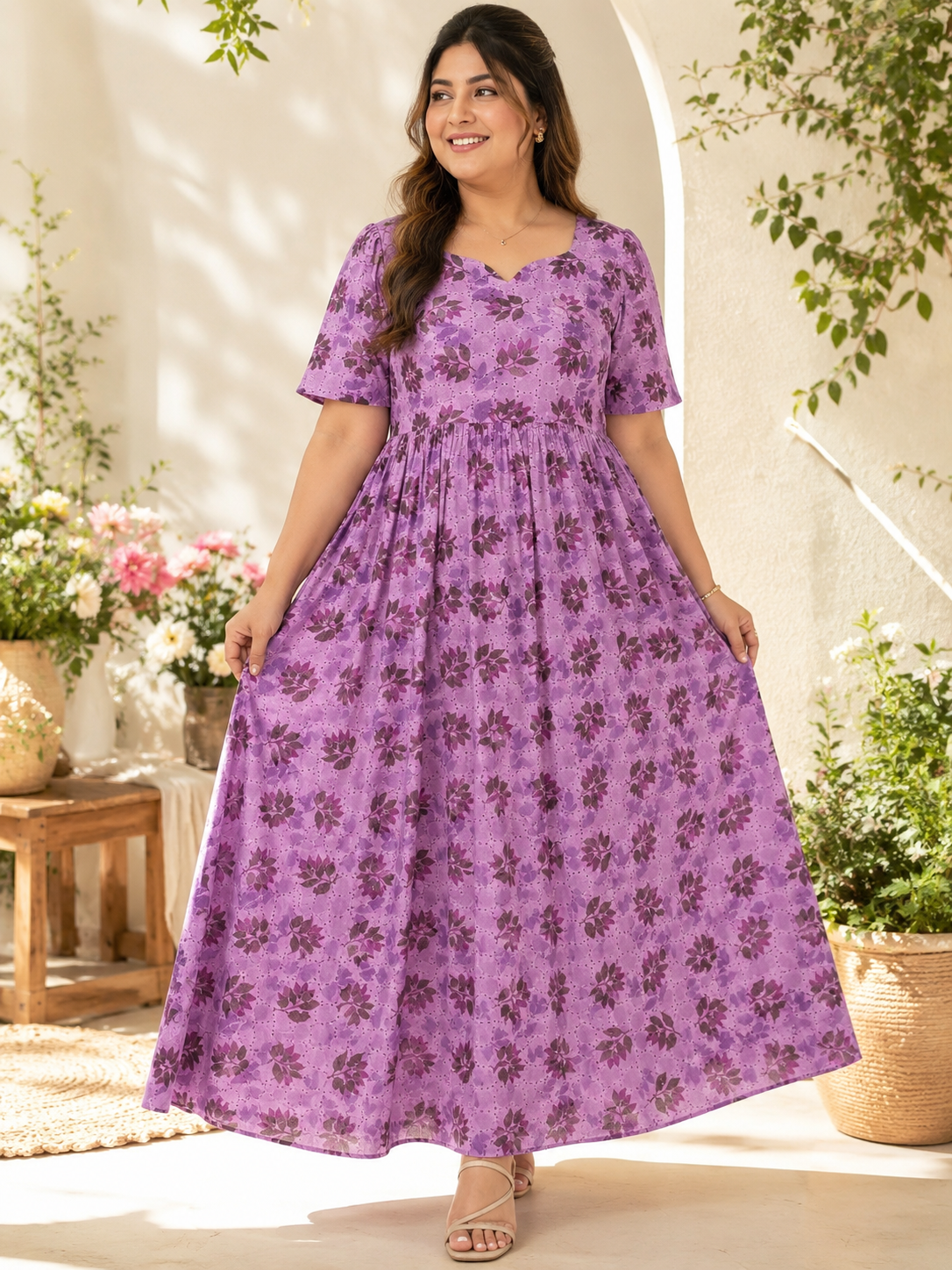 Digital Hakoba dress lavender5