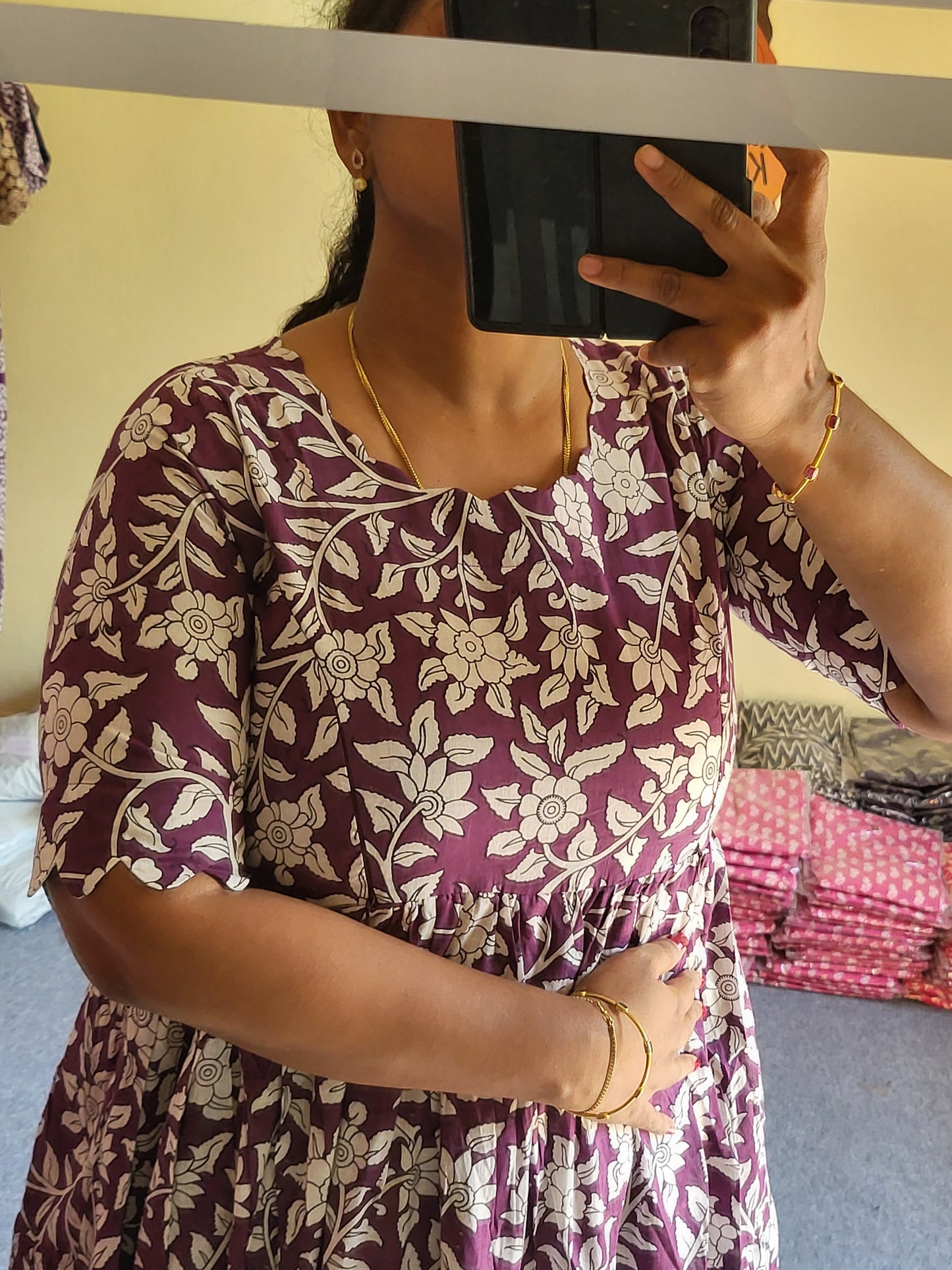 Kalamkaari feeding kurtis