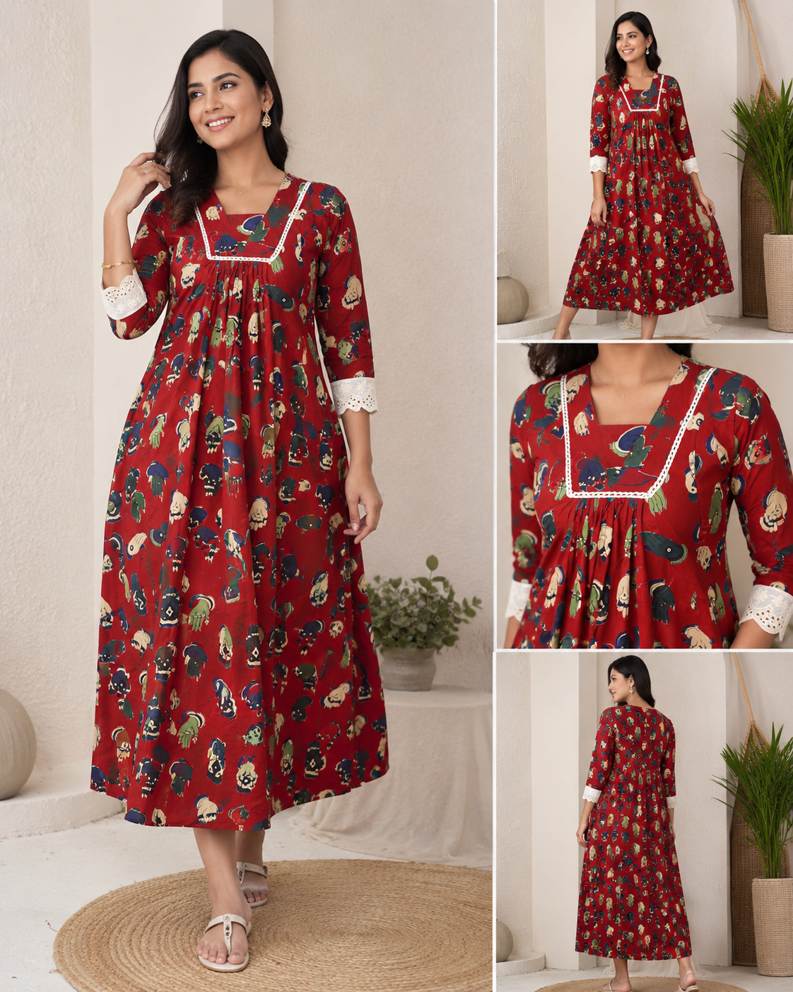 A line feeding lace dress 1
