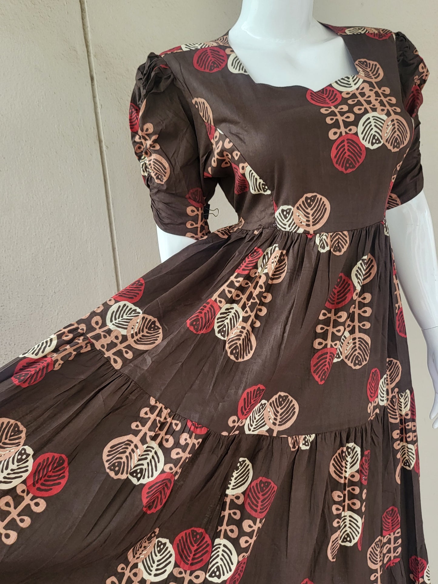 Pure cotton 3tire feeding kurtis