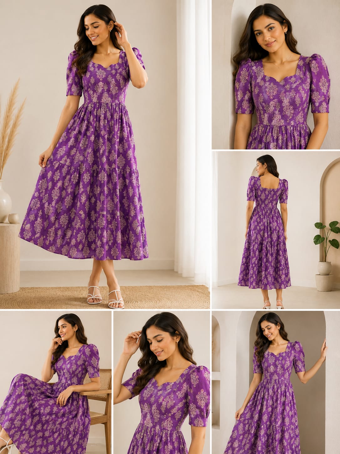 Chanderi silk feeding frocks lav