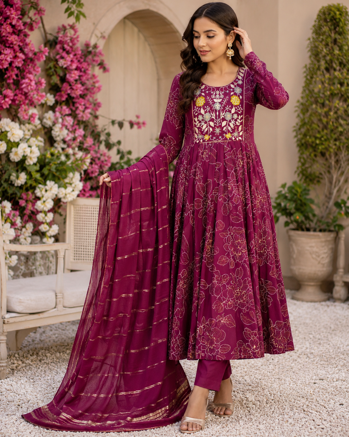 3pc set embroidery mr253