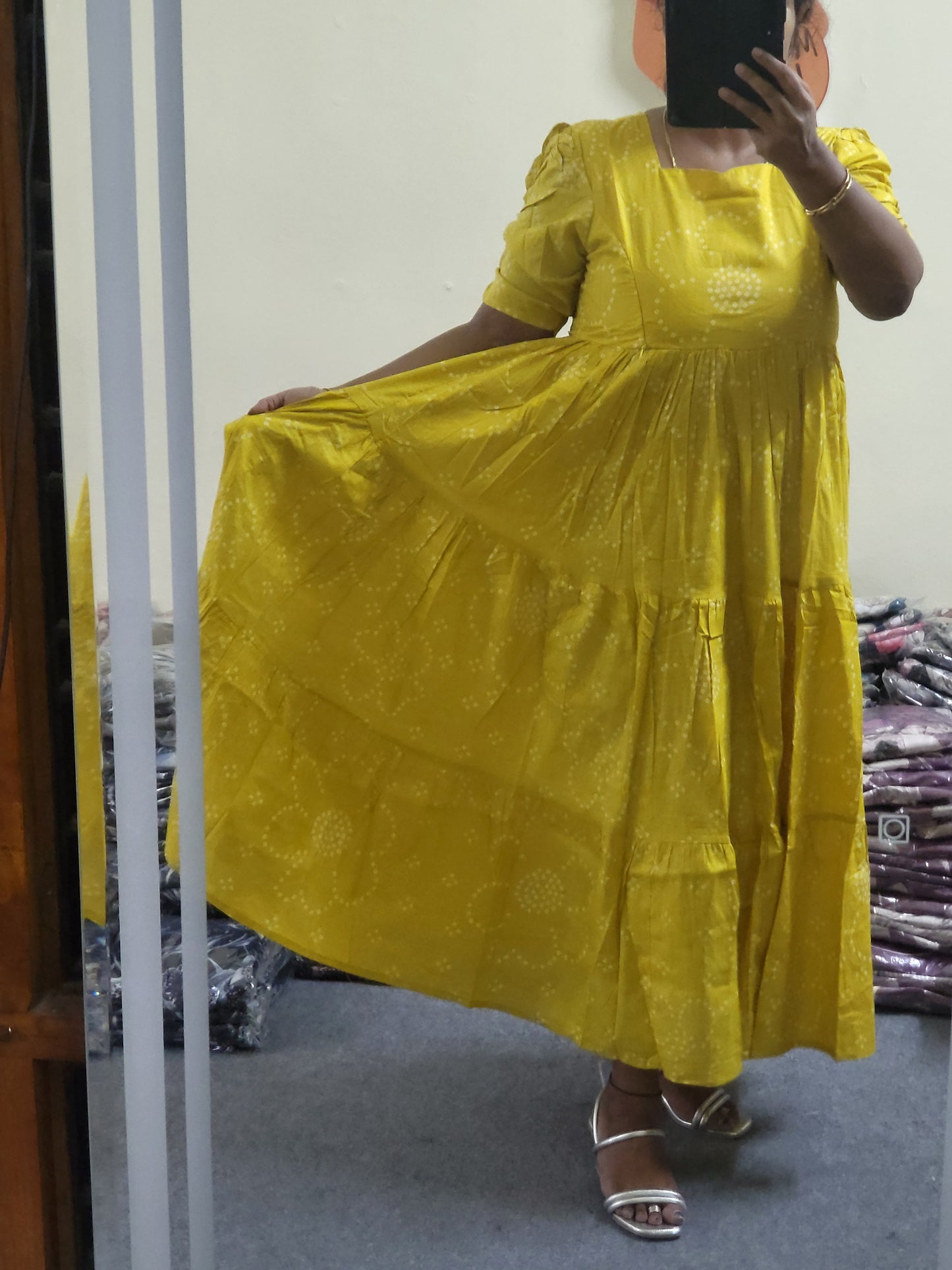 Pure cotton 3tire feeding kurtis