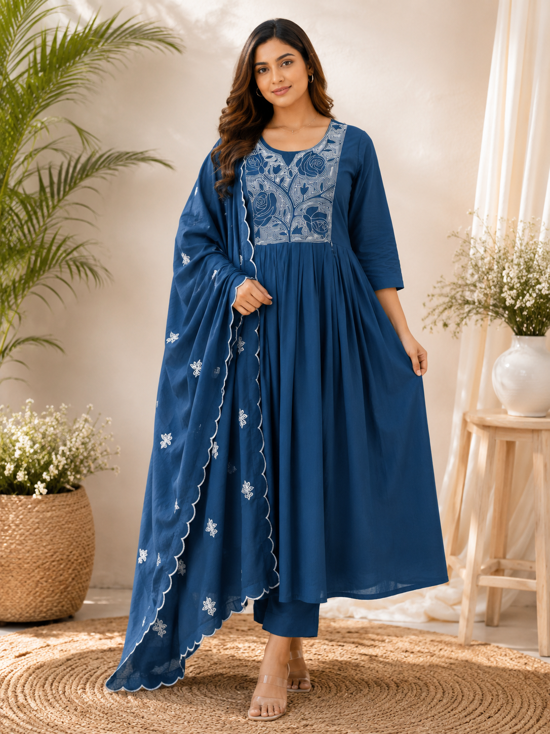 3pc sets in embroidery blue09