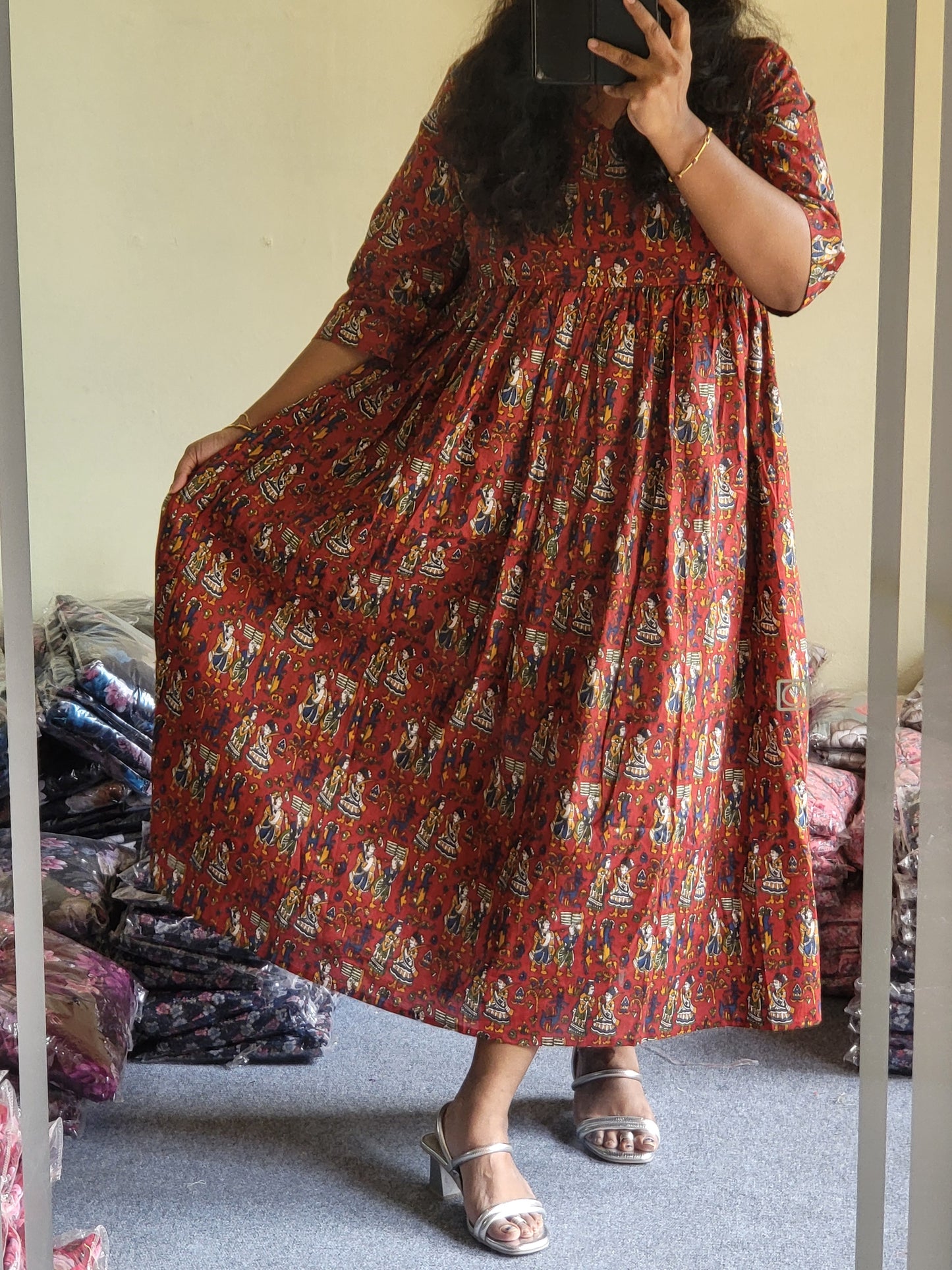 Full lining cotton Anarkali feeding