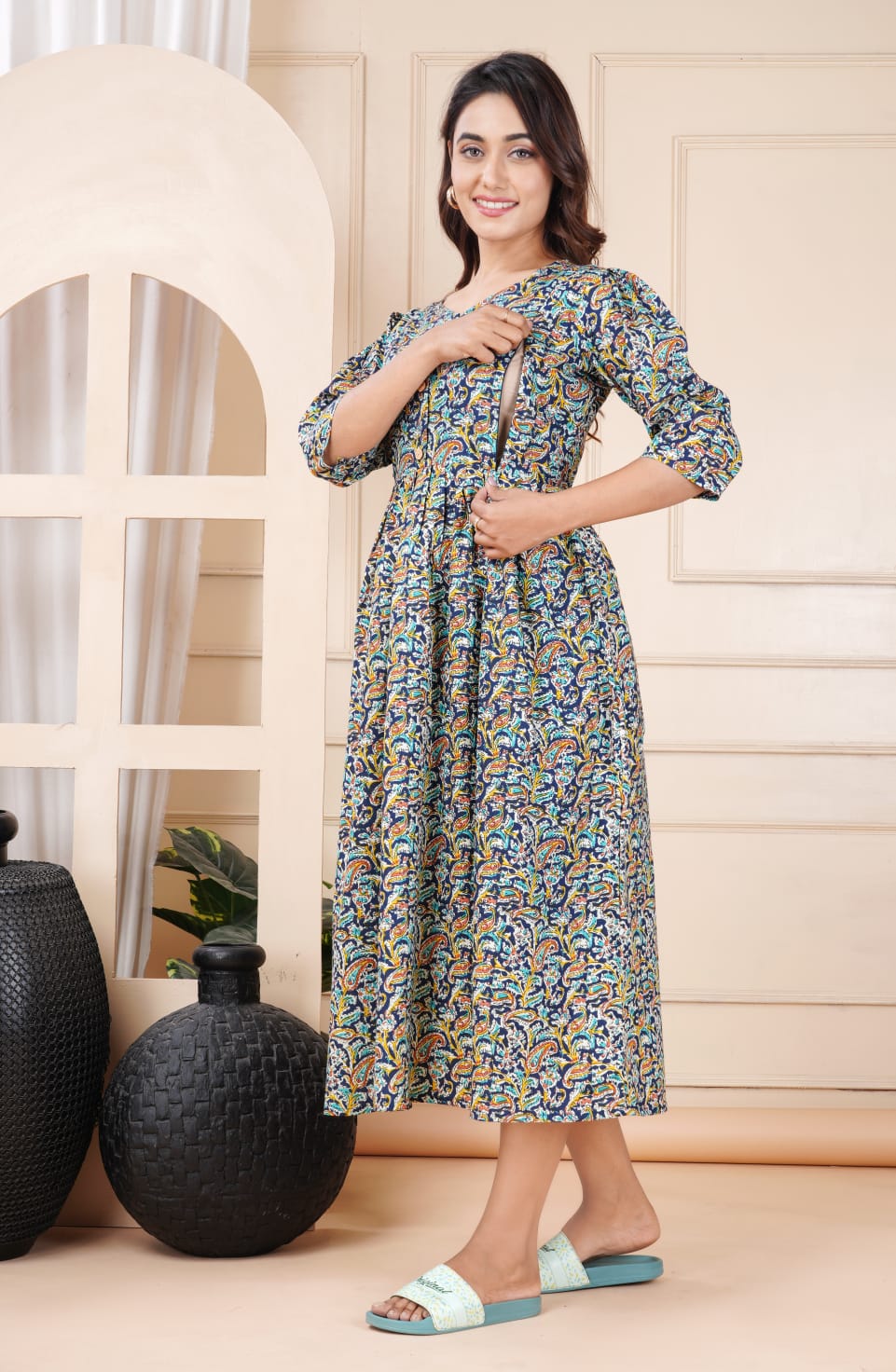 Pure cotton feeding Anarkali