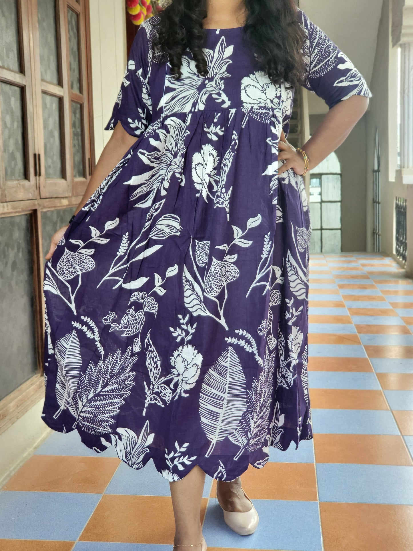 Cutwork feeding Anarkali Kurtis