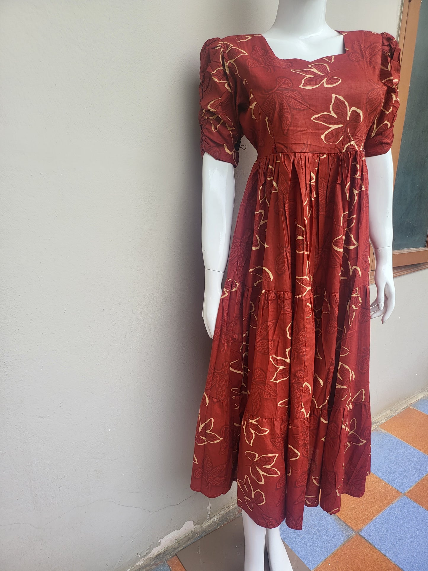 Pure cotton 3tire feeding kurtis