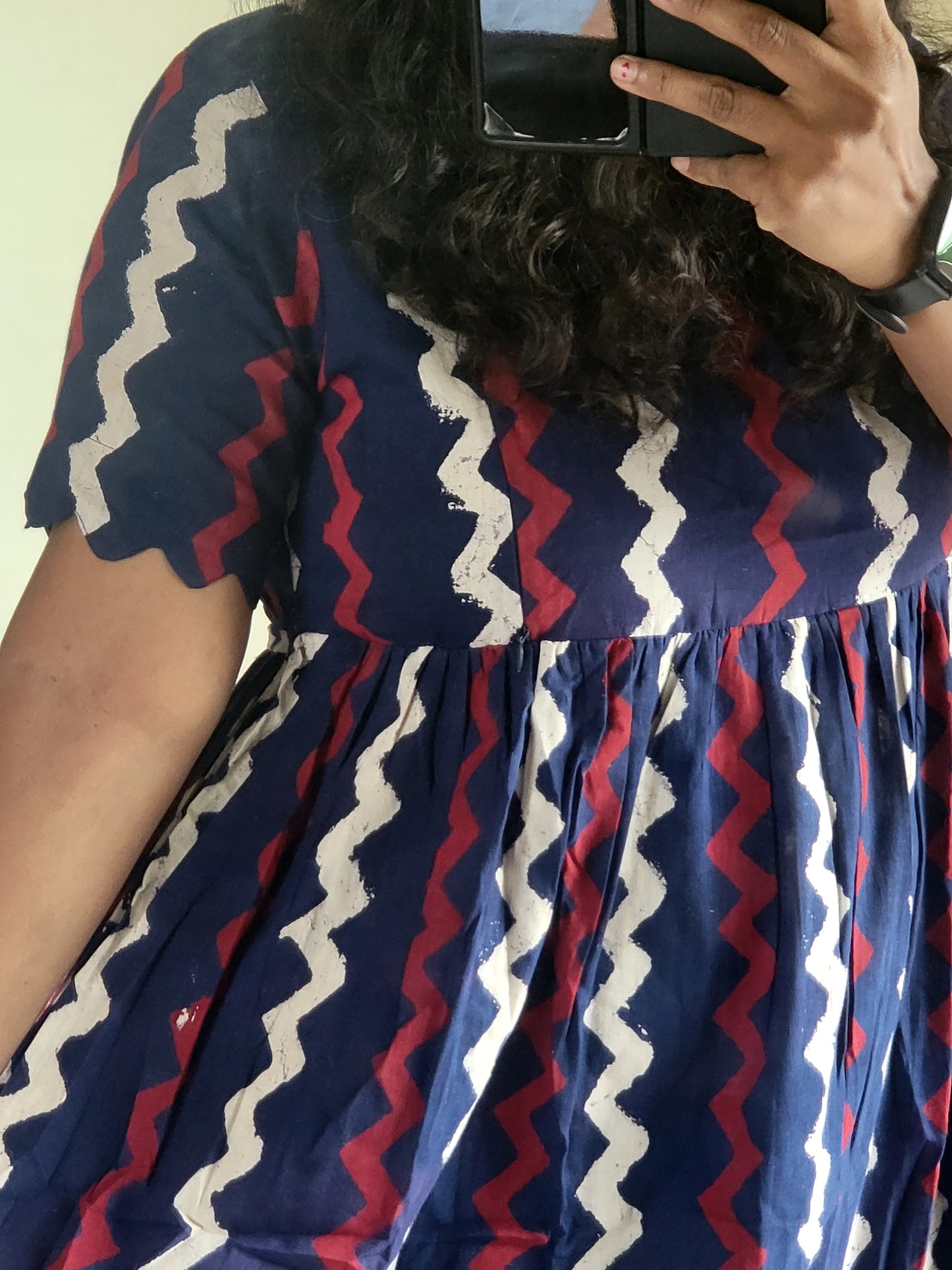 Pure handblock Kalamkaari feeding kurtis