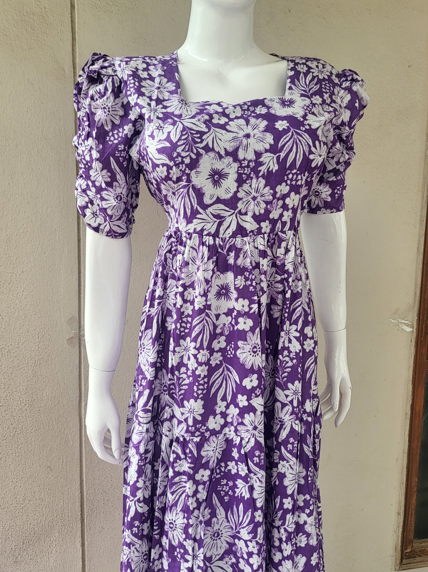 Pure cotton 3tire feeding kurtis