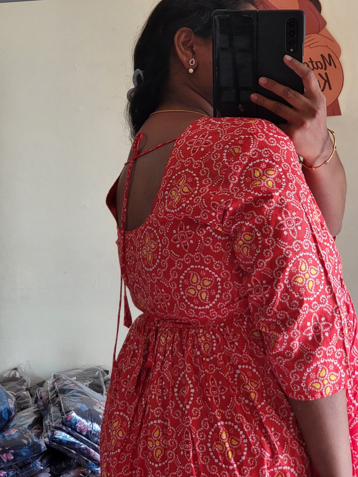 Full lining cotton Anarkali feeding