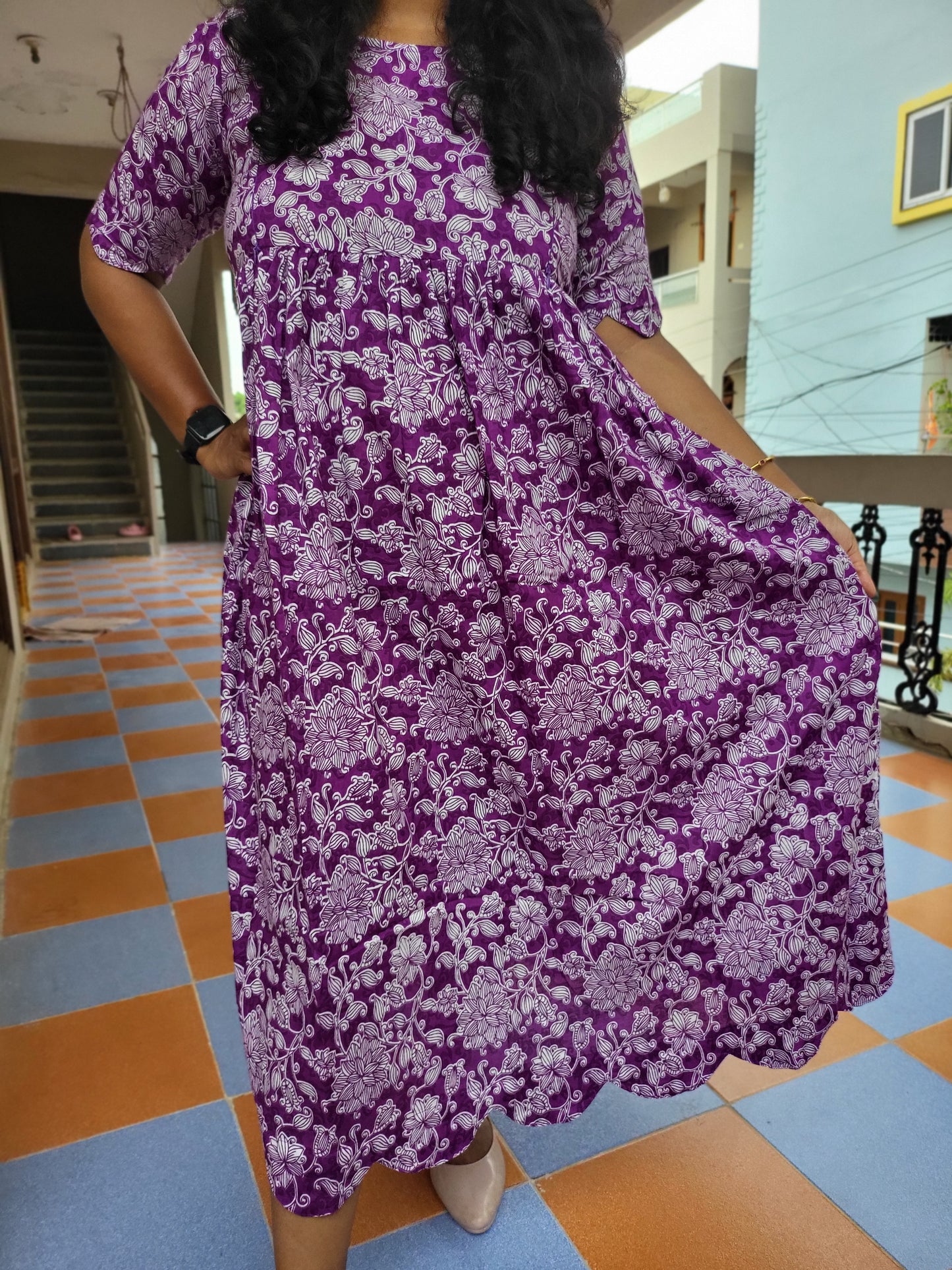 Cutwork Kalamkaari prnits feeding kurtis