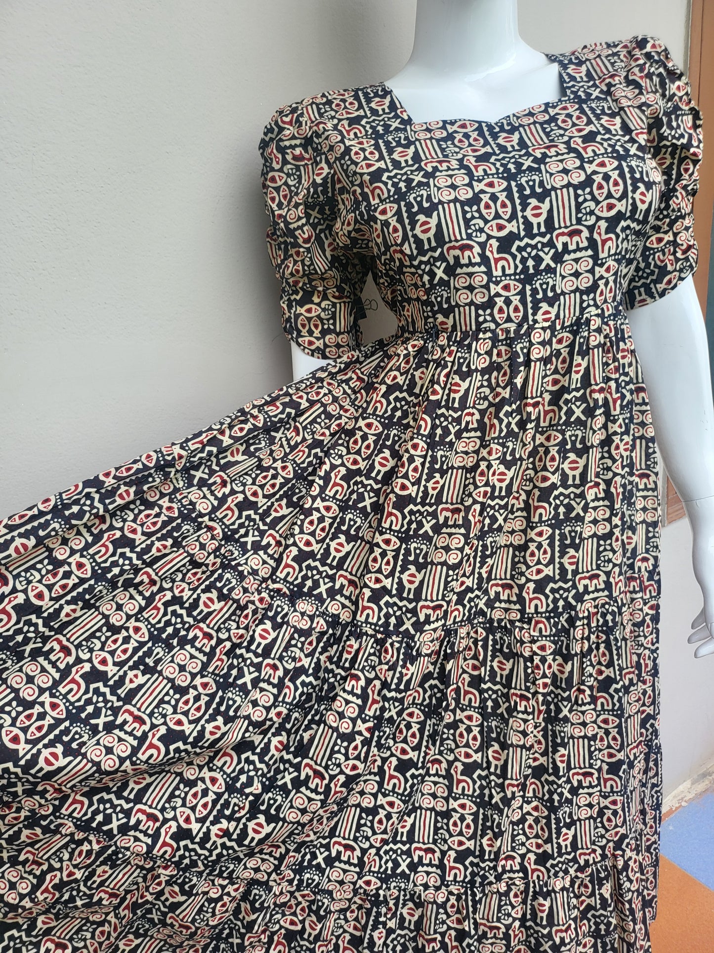 Pure cotton 3tire feeding kurtis