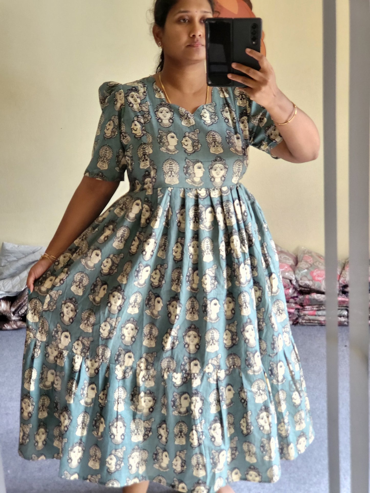 Kalamkaari print feeding kurtis