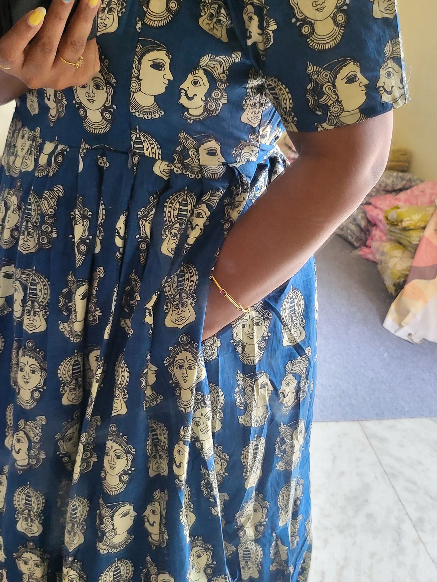 Kalamkaari print feeding kurtis