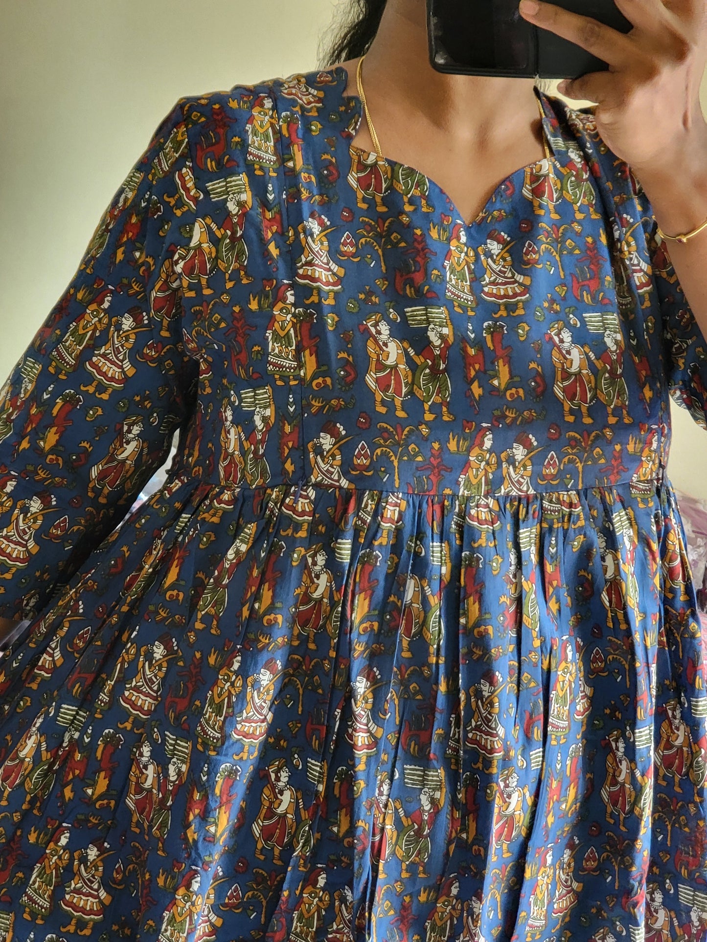 Full lining cotton Anarkali feeding