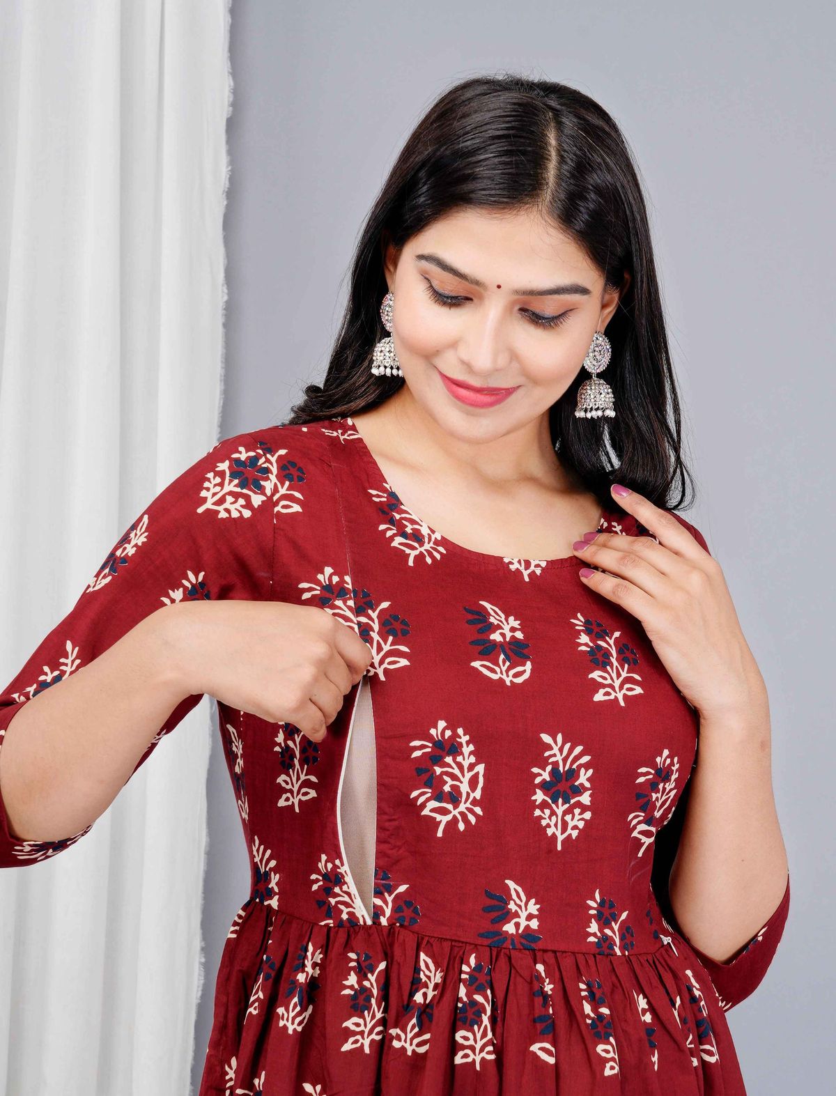 Feeding Kurtis Online | Stylish Nursing Kurtis for Moms – Mom Needs