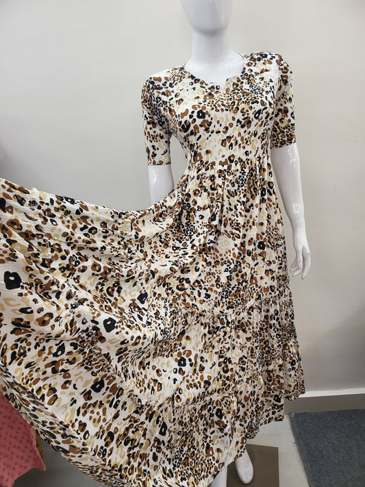 Deltacrepe feeding dresses cheetha