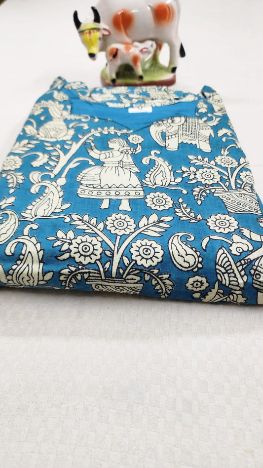 Kalamkaari print feeding kurtis