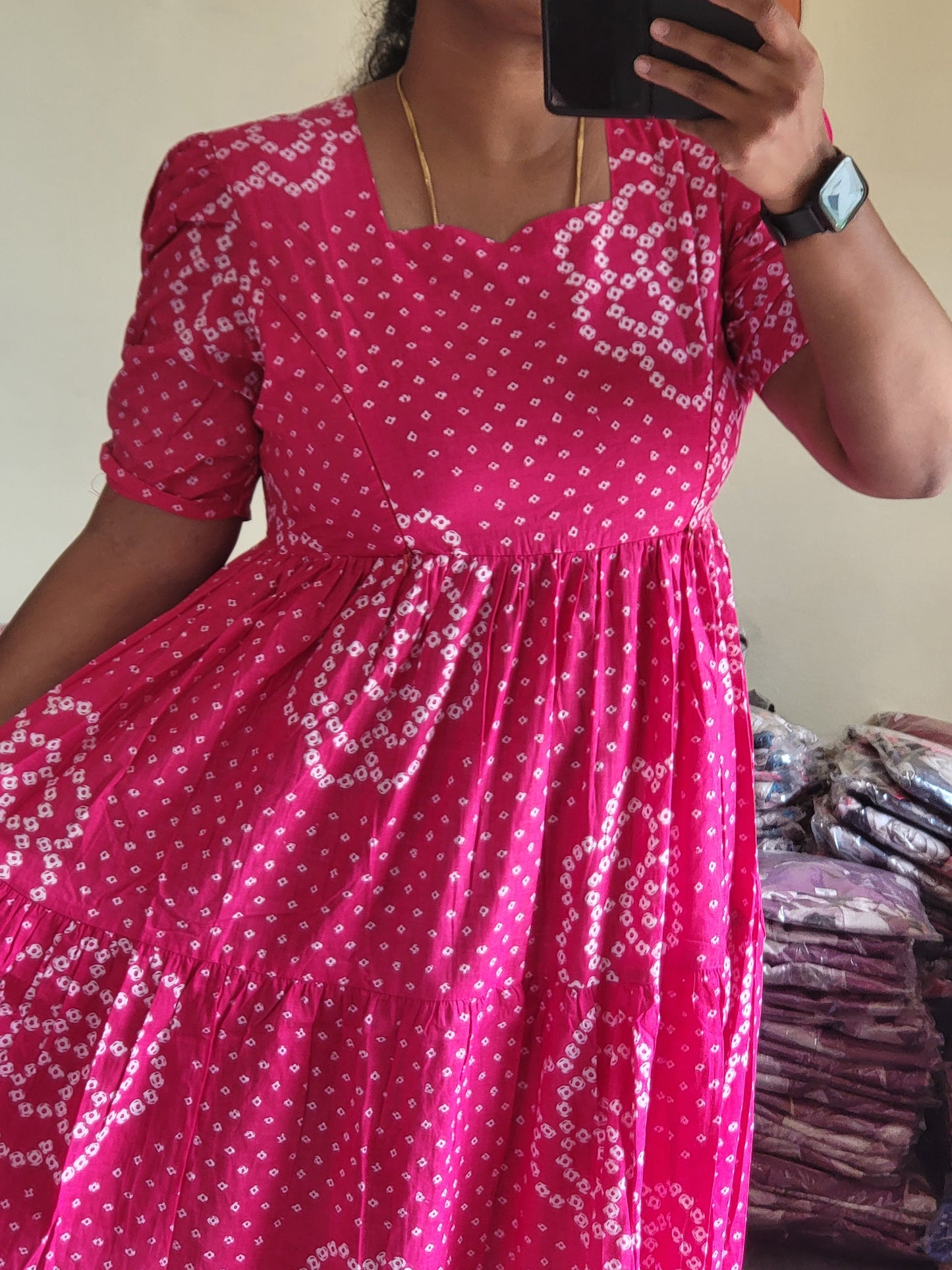 Pure cotton 3tire feeding anarkali