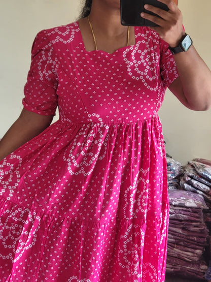 Pure cotton 3tire feeding anarkali
