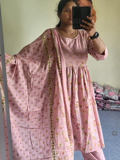 Embroidery work 3pc set feeding