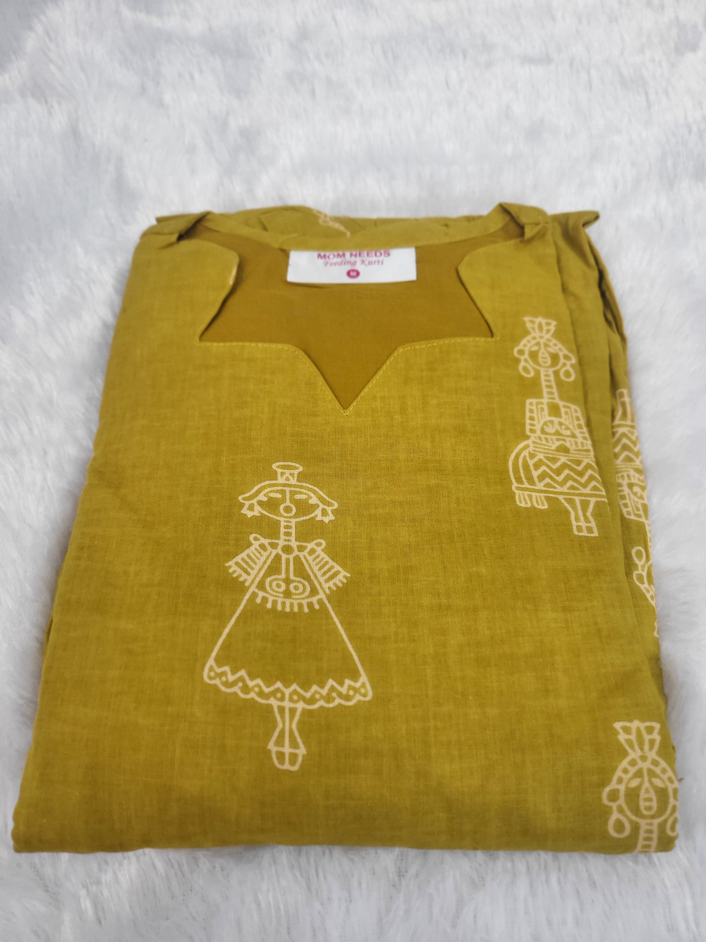 Feeding cutwork Anarkali doll