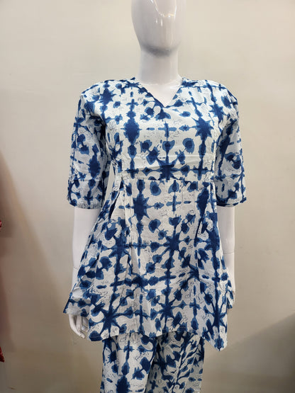 Feeding co-ord sets batik blue