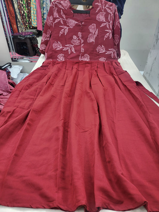 699/- center zip feeding anarkali mr