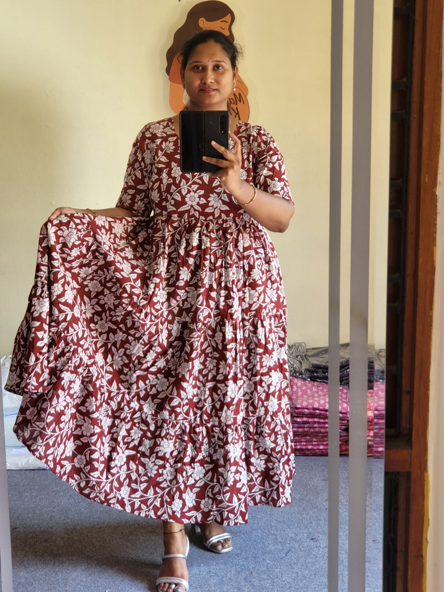 Kalamkaari feeding kurtis