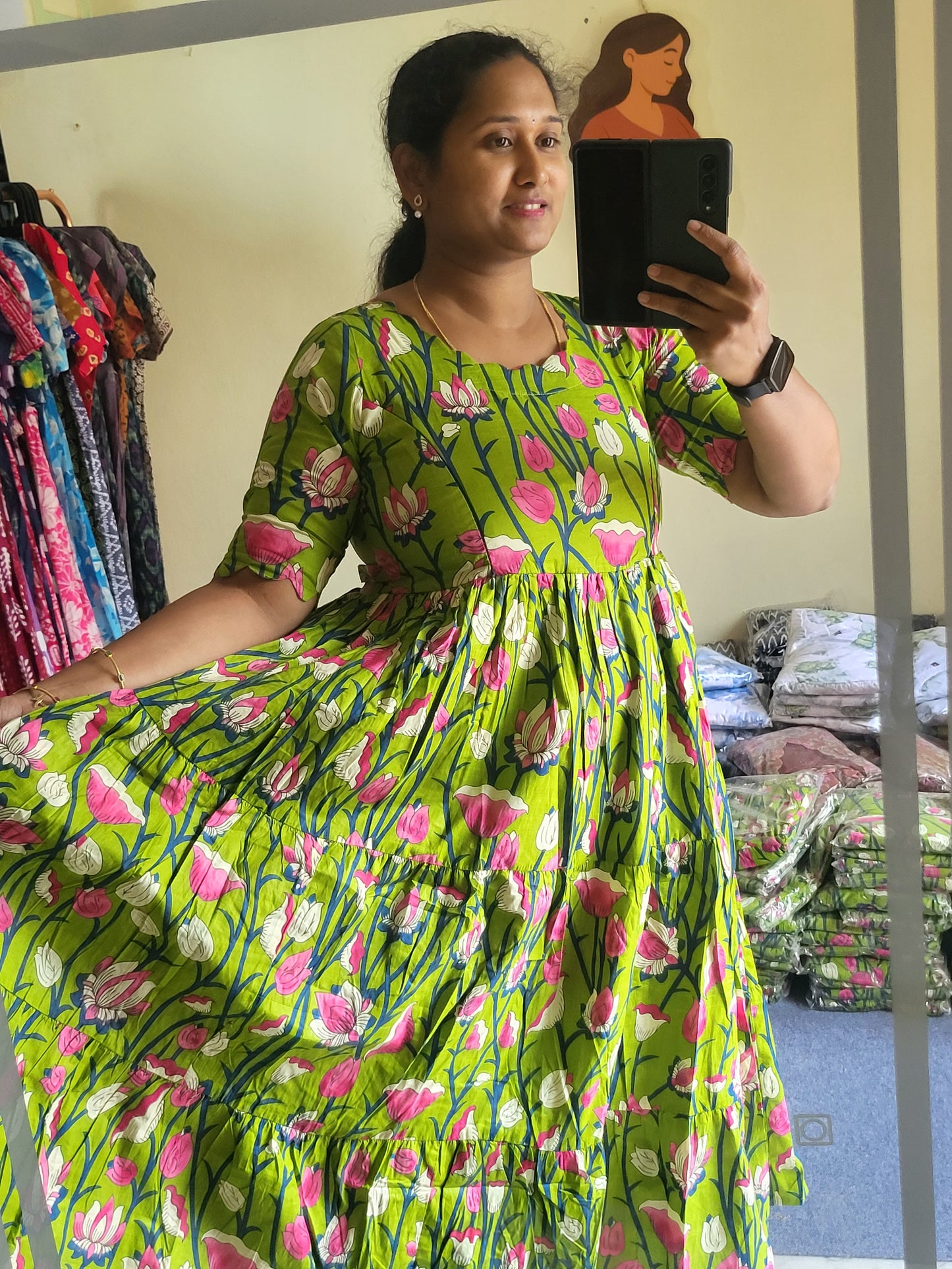 Kalamkaari feeding kurtis