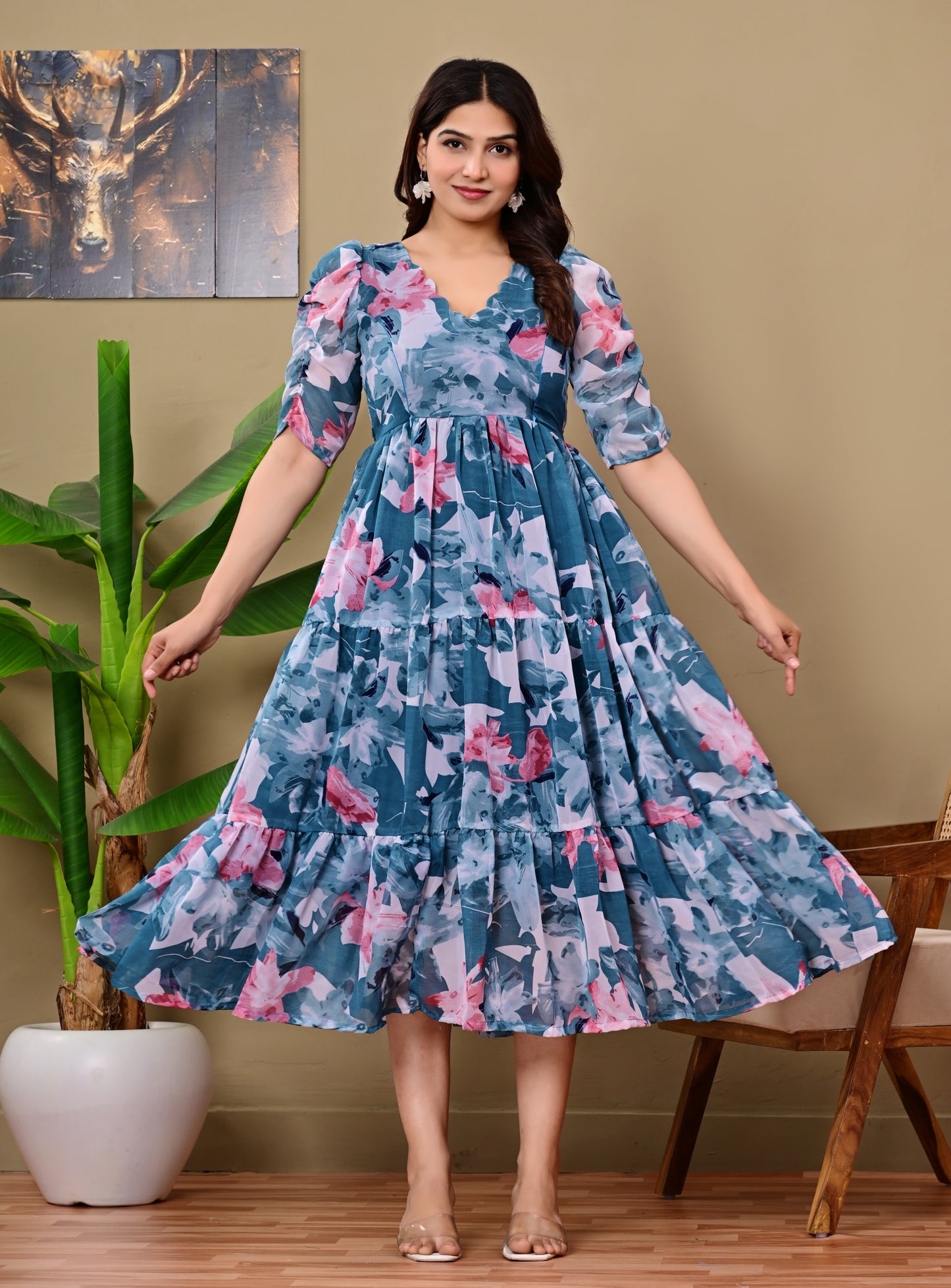 GORGETTE FEEDING KURTIS