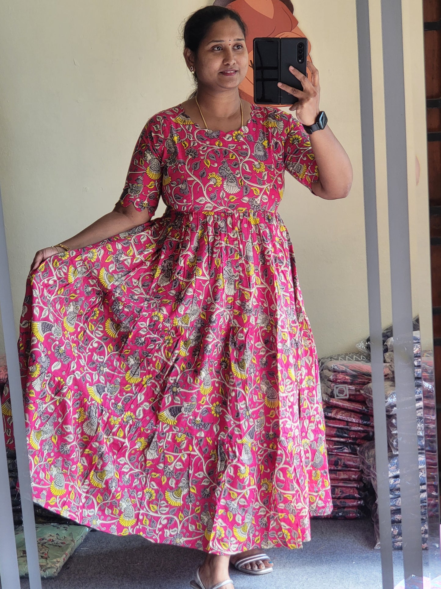 Kalamkaari feeding kurtis