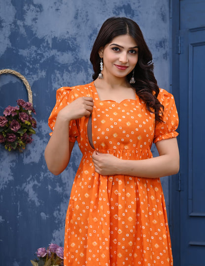 Pure cotton feeding Anarkali
