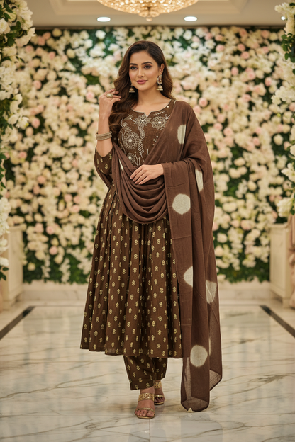 3pc set embroidery Brw