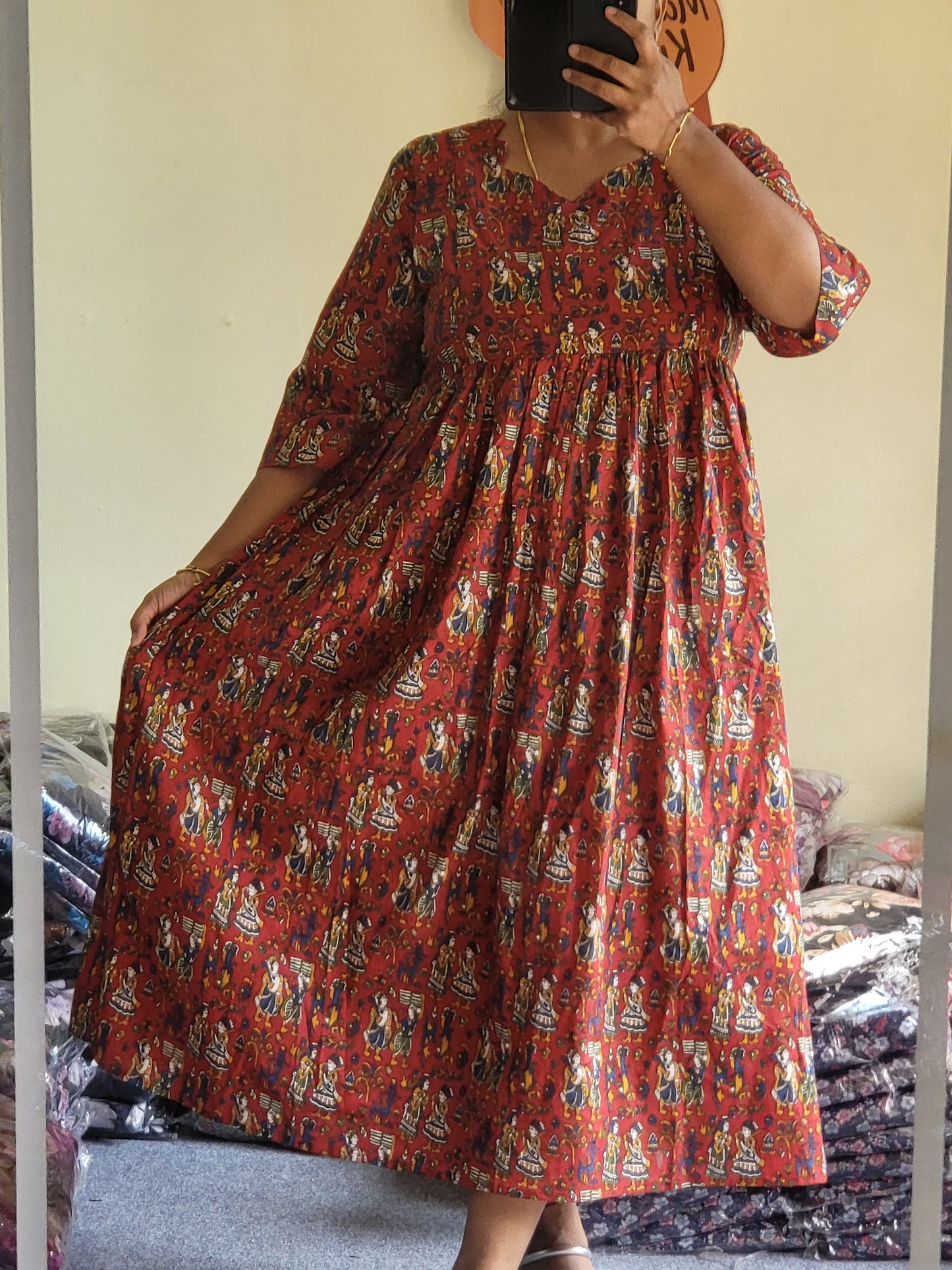 Full lining cotton Anarkali feeding