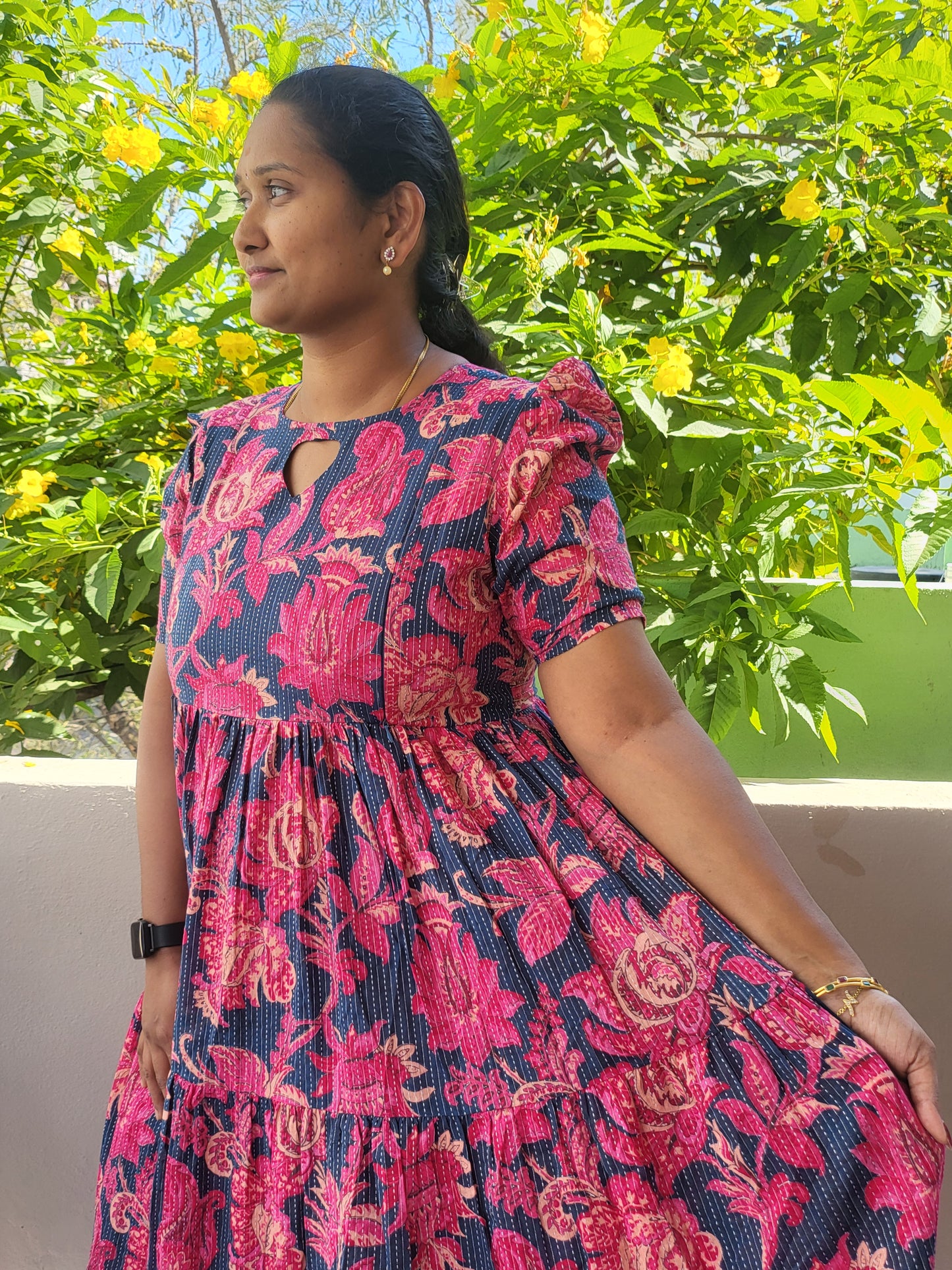 Kathawork Kalamkaari  feeding kurtis