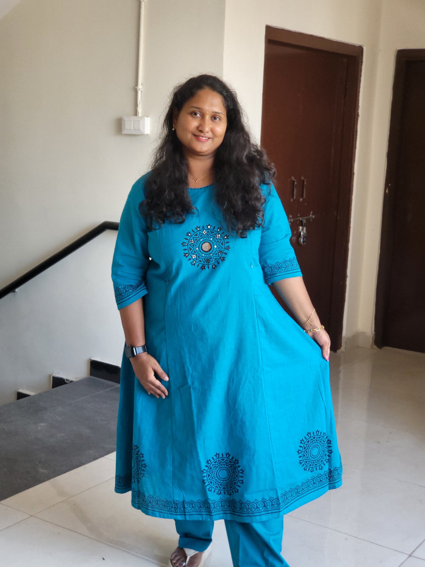 Office wear feeding co-ord sets blu