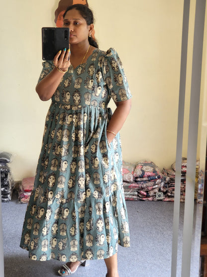 Kalamkaari print feeding kurtis