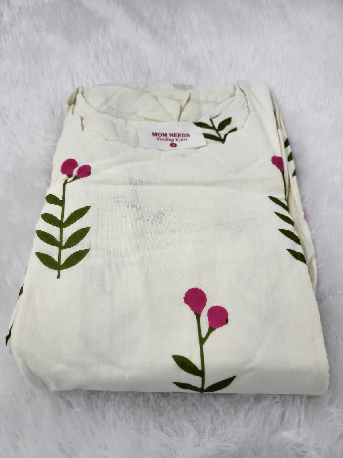 Cotton 3tire feeding kurtis