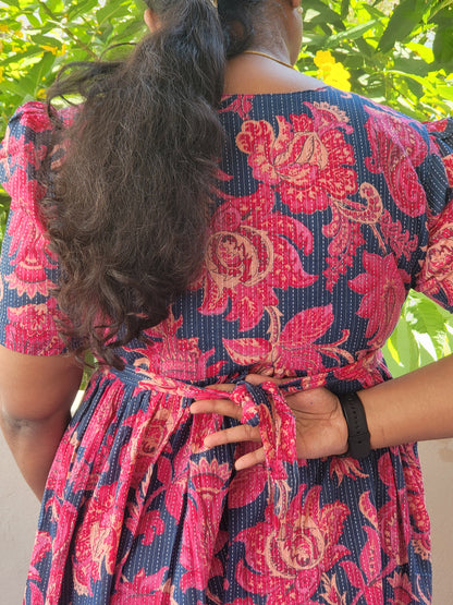 Kathawork Kalamkaari  feeding kurtis