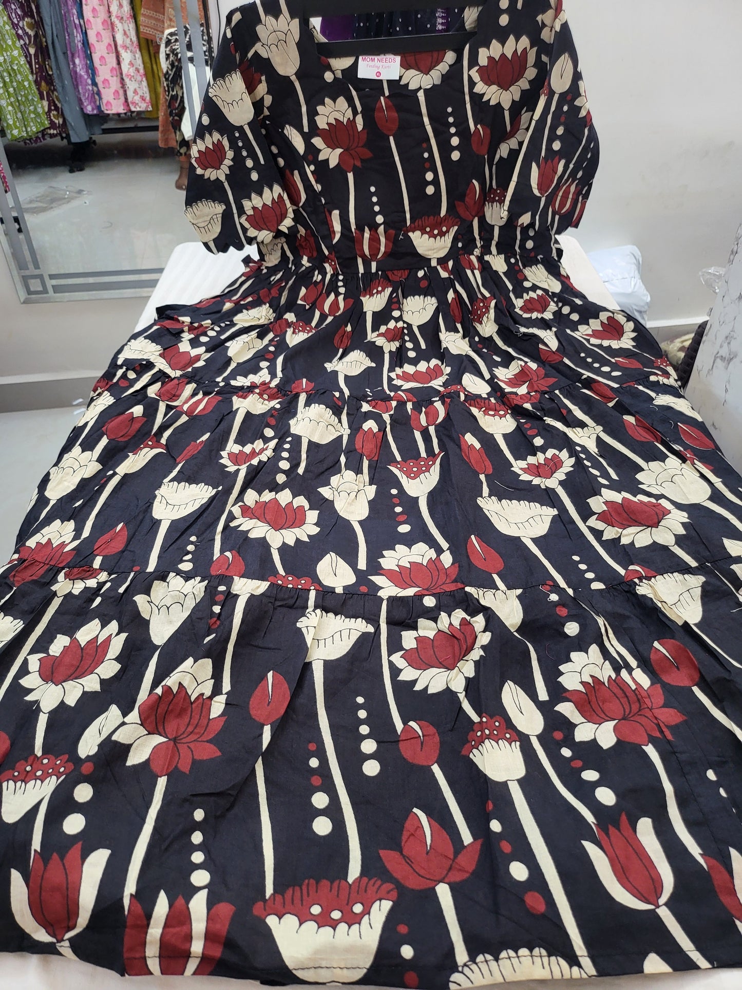 1049/- Kalamkaari #blk/rd
