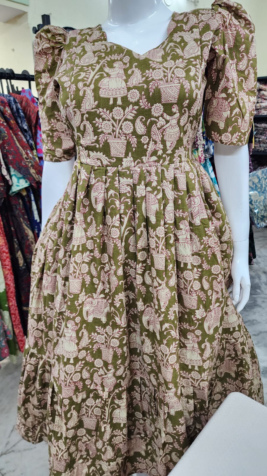 Kalamkaari print feeding kurtis