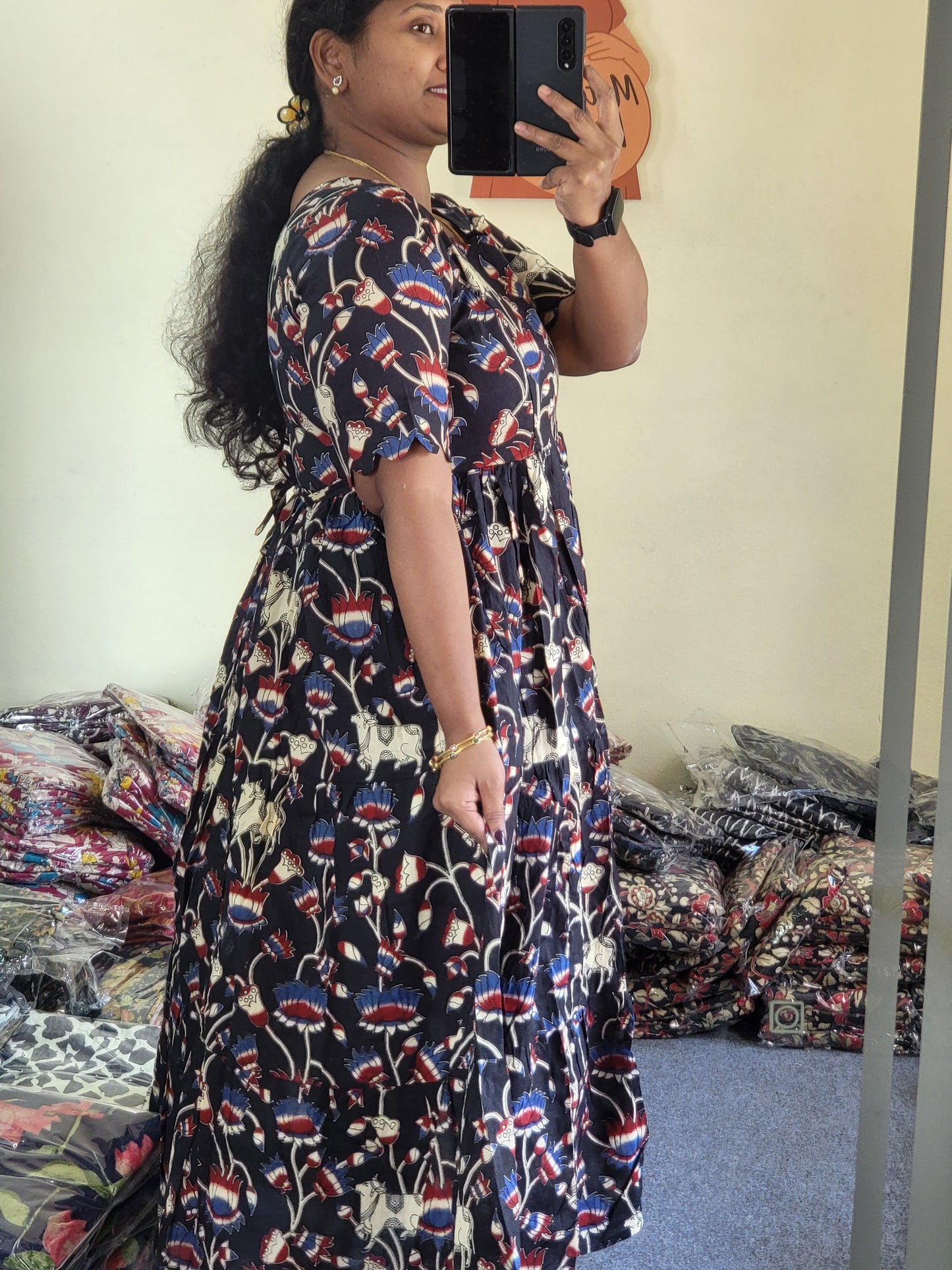 Kalamkaari feeding dresses