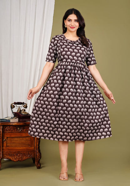 Pure cotton feeding Anarkali