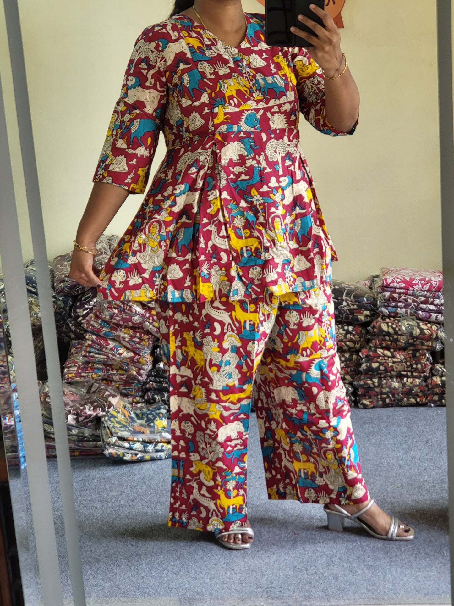 Co-ord sets in Kalamkaari feeding