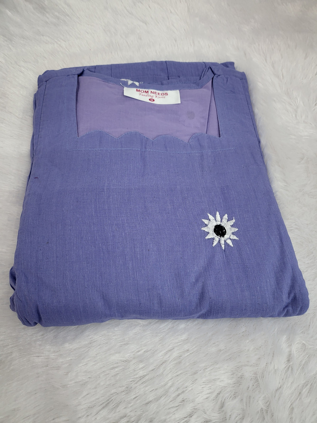Embroidery frock lavender 04