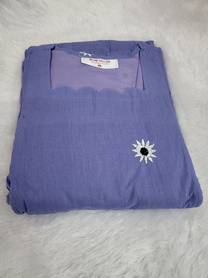 Embroidery frock lavender 04