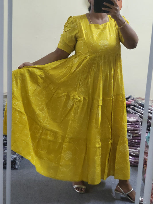 Pure cotton 3tire feeding kurtis